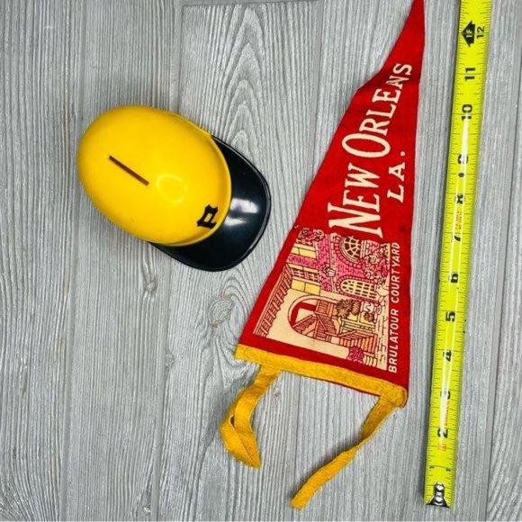 Vintage New Orleans LA Louisiana Brulatour Pennant & Pittsburgh Pirates bank spo - Picture 6 of 6